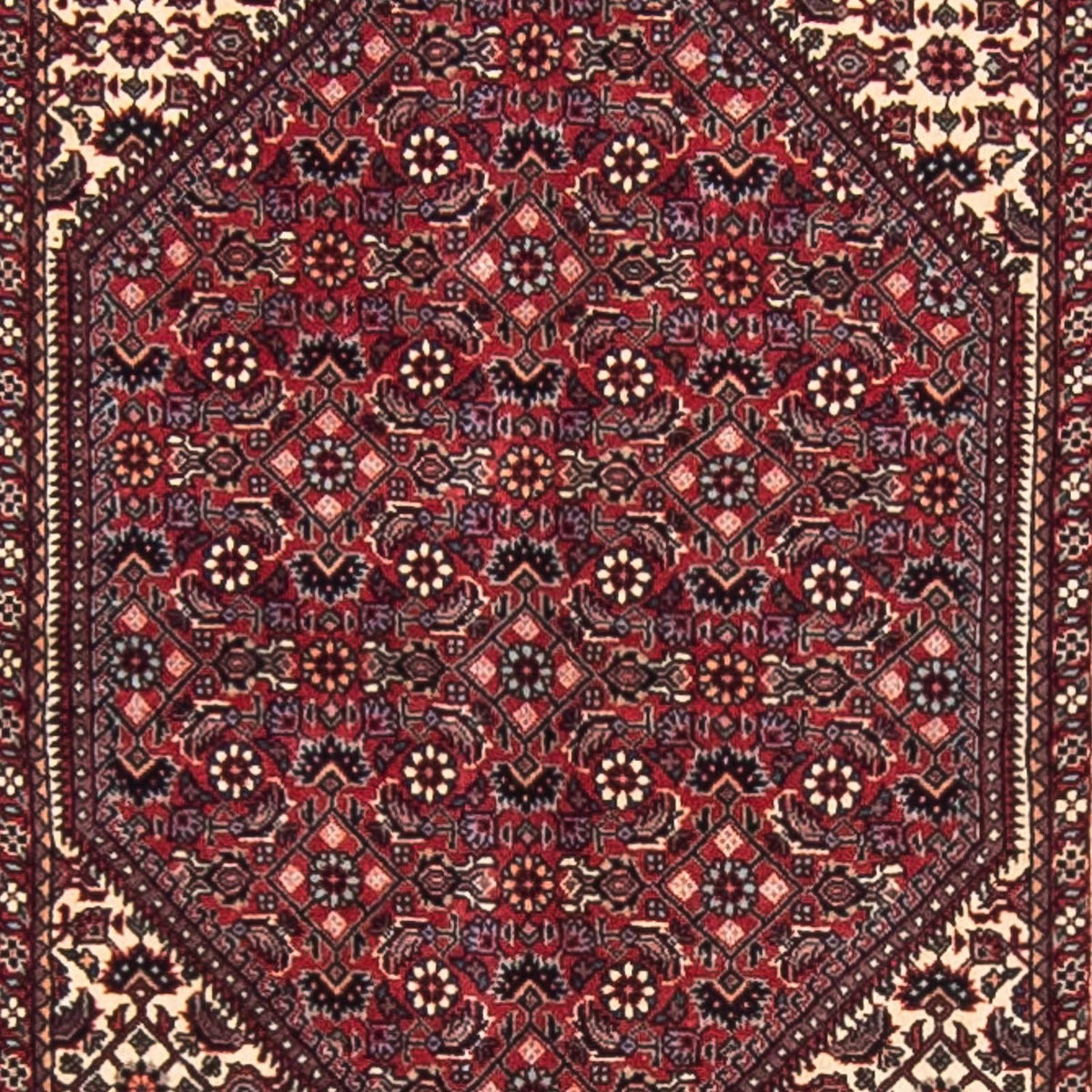 Loper Perzisch tapijt - Bijar - 346 x 82 cm - donkerrood