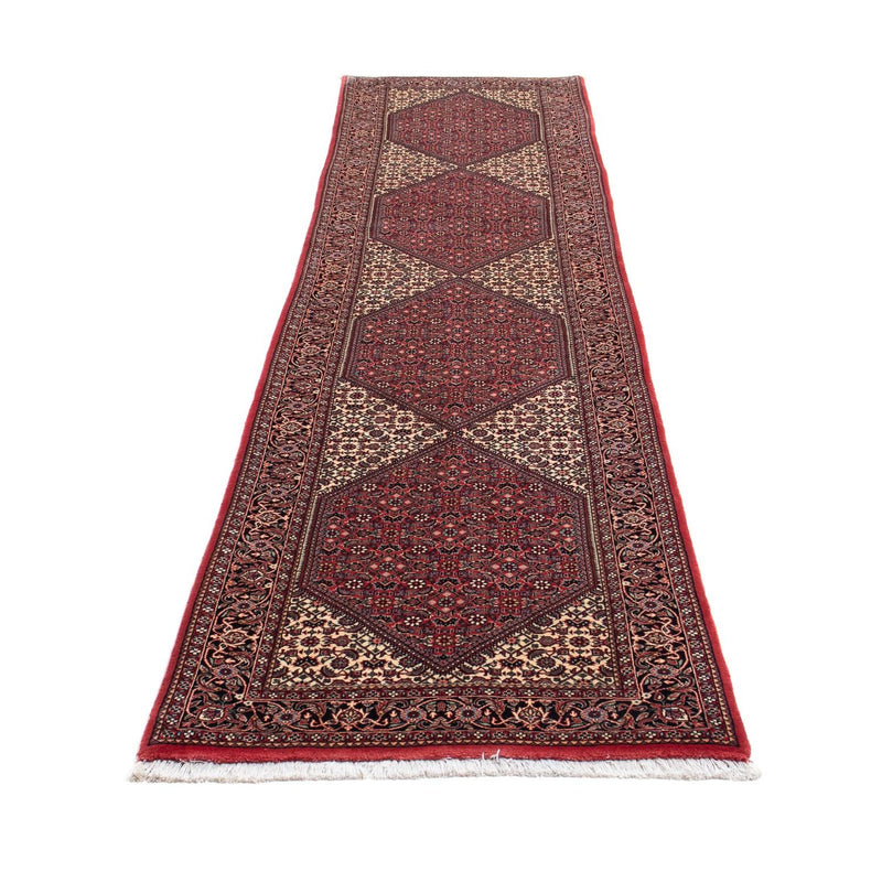 Loper Perzisch tapijt - Bijar - 346 x 82 cm - donkerrood