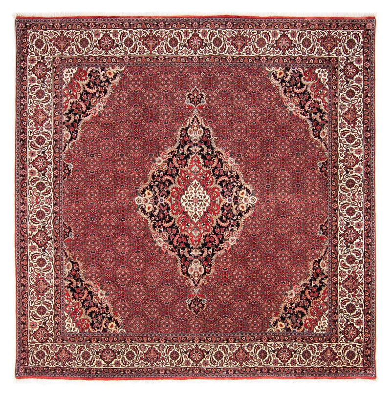 Perzisch tapijt - Bijar vierkant  - 253 x 253 cm - donkerrood