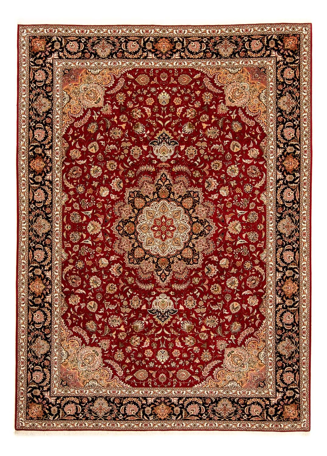 Perzisch tapijt - Tabriz - Royal - 342 x 251 cm - donkerrood