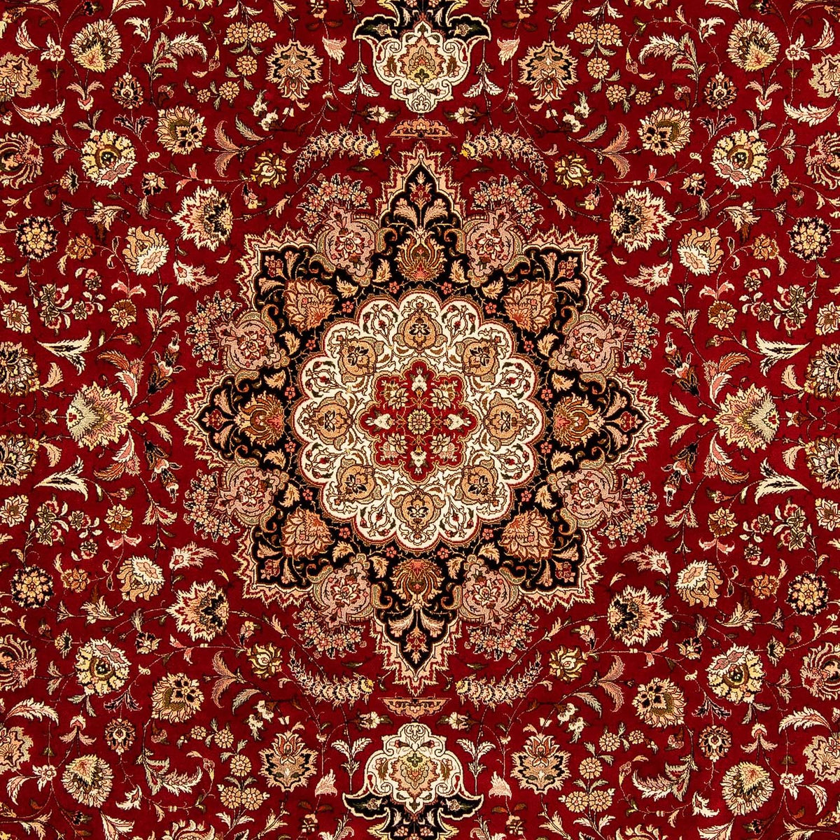Perzisch tapijt - Tabriz - Royal - 342 x 251 cm - donkerrood