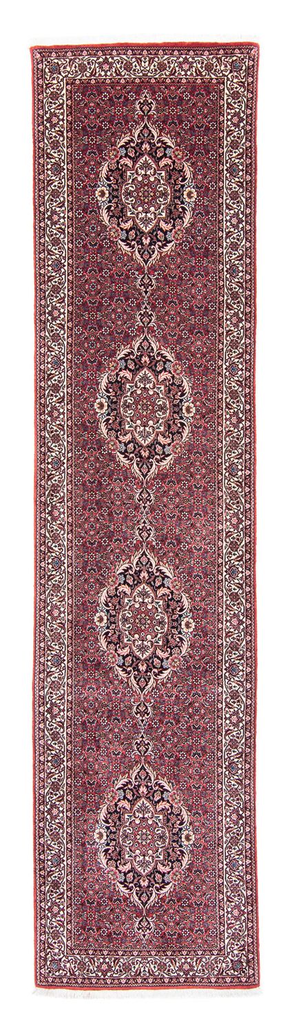 Loper Perzisch tapijt - Bijar - 363 x 83 cm - donkerrood