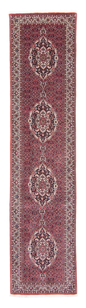 Loper Perzisch tapijt - Bijar - 363 x 83 cm - donkerrood