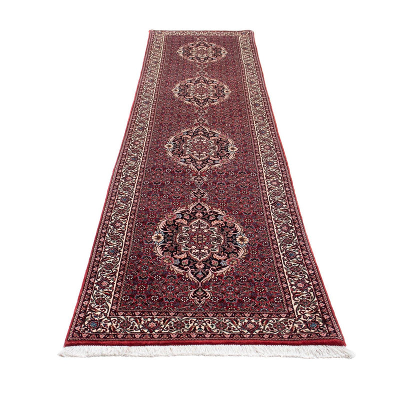 Loper Perzisch tapijt - Bijar - 363 x 83 cm - donkerrood