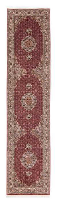 Loper Perzisch tapijt - Tabriz - 351 x 83 cm - donkerrood