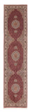 Loper Perzisch tapijt - Tabriz - 351 x 83 cm - donkerrood