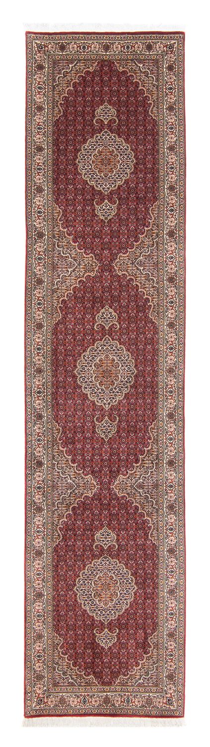 Loper Perzisch tapijt - Tabriz - 351 x 83 cm - donkerrood