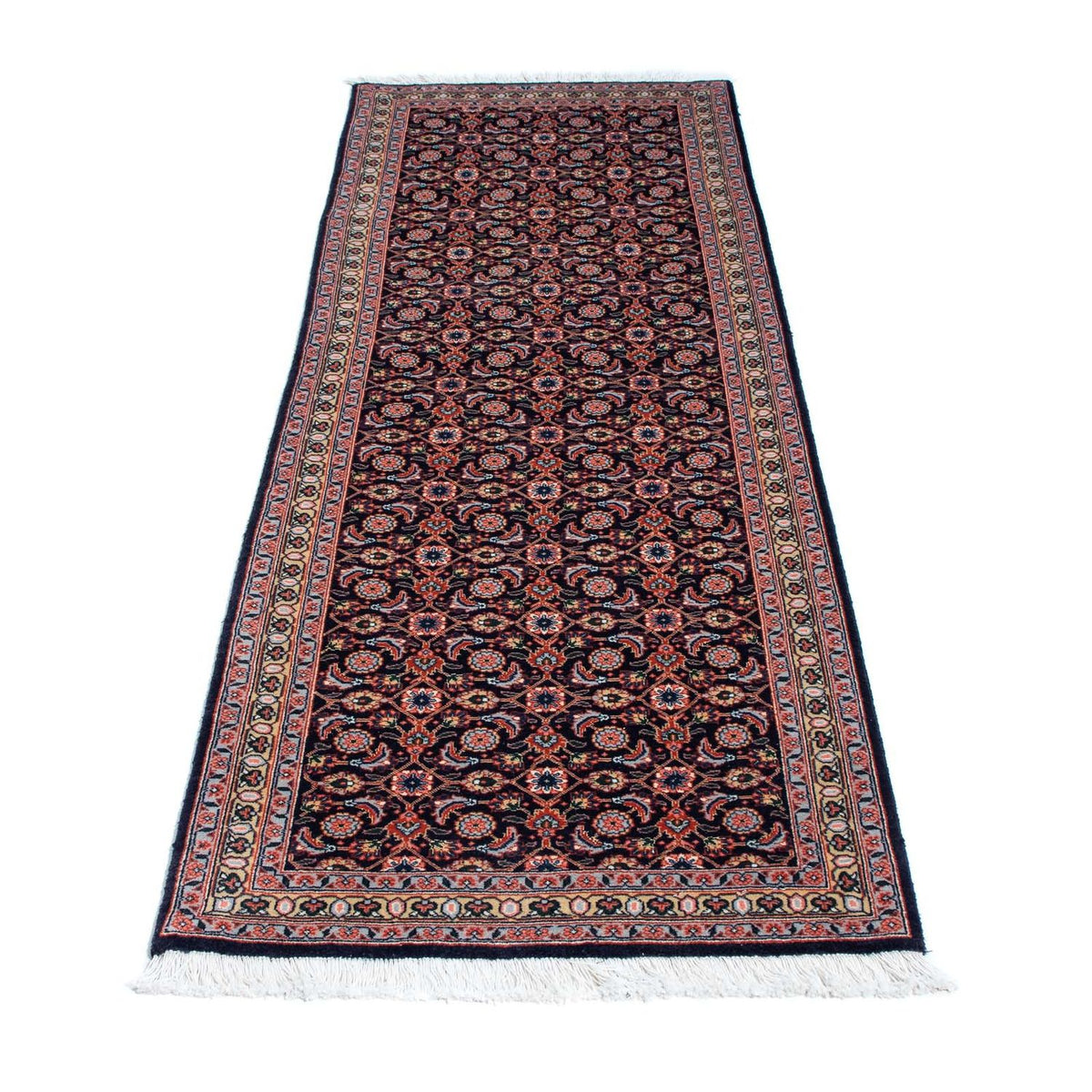 Loper Perzisch tapijt - Tabriz - 210 x 75 cm - donkerblauw