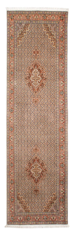 Loper Perzisch tapijt - Tabriz - 302 x 85 cm - lichtbruin