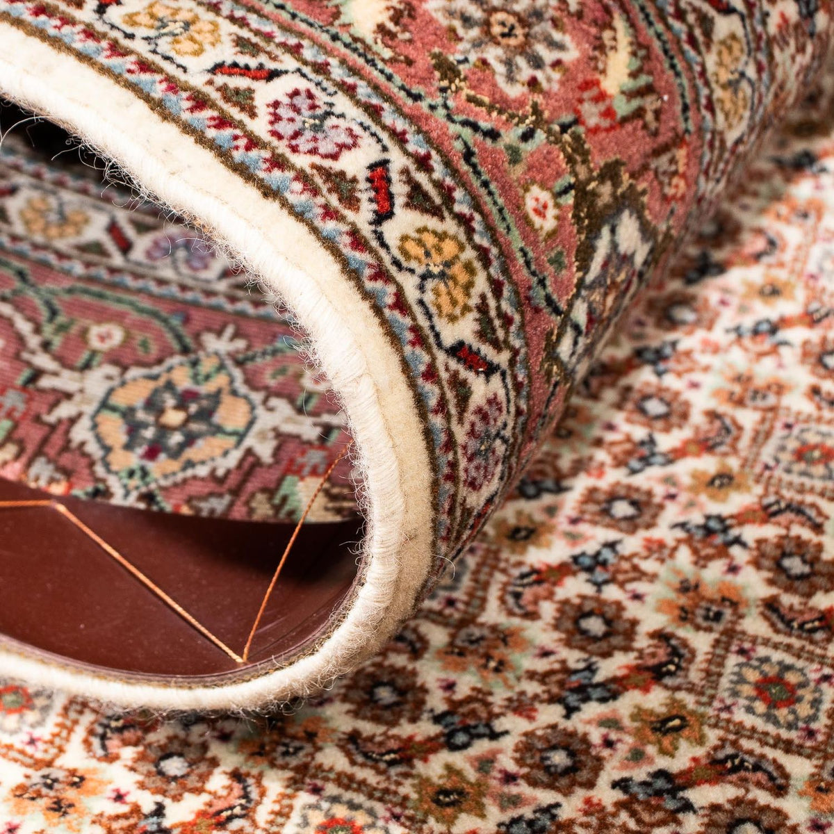 Loper Perzisch tapijt - Tabriz - 302 x 85 cm - lichtbruin