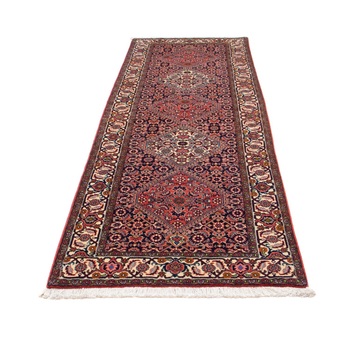 Loper Perzisch tapijt - Bijar - 258 x 83 cm - licht rood