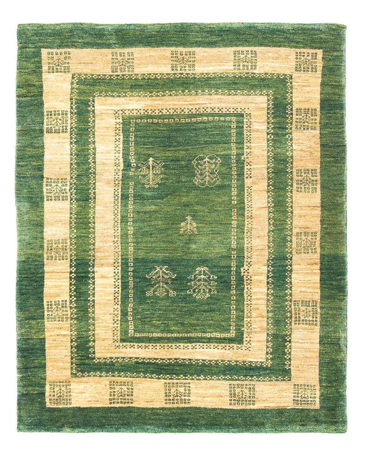 Gabbeh tapijt - Perzisch - 188 x 151 cm - groen