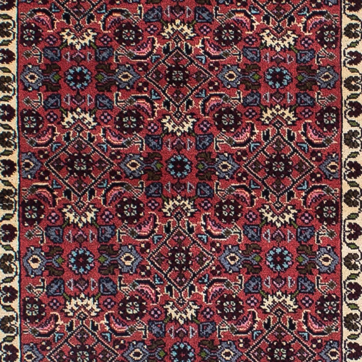 Loper Perzisch tapijt - Bijar - 294 x 84 cm - donkerrood