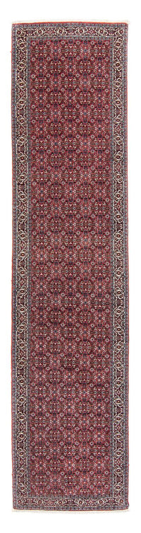 Loper Perzisch tapijt - Bijar - 385 x 84 cm - donkerrood