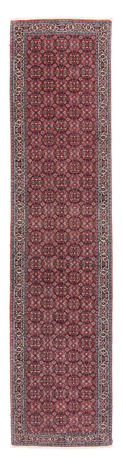 Loper Perzisch tapijt - Bijar - 385 x 84 cm - donkerrood