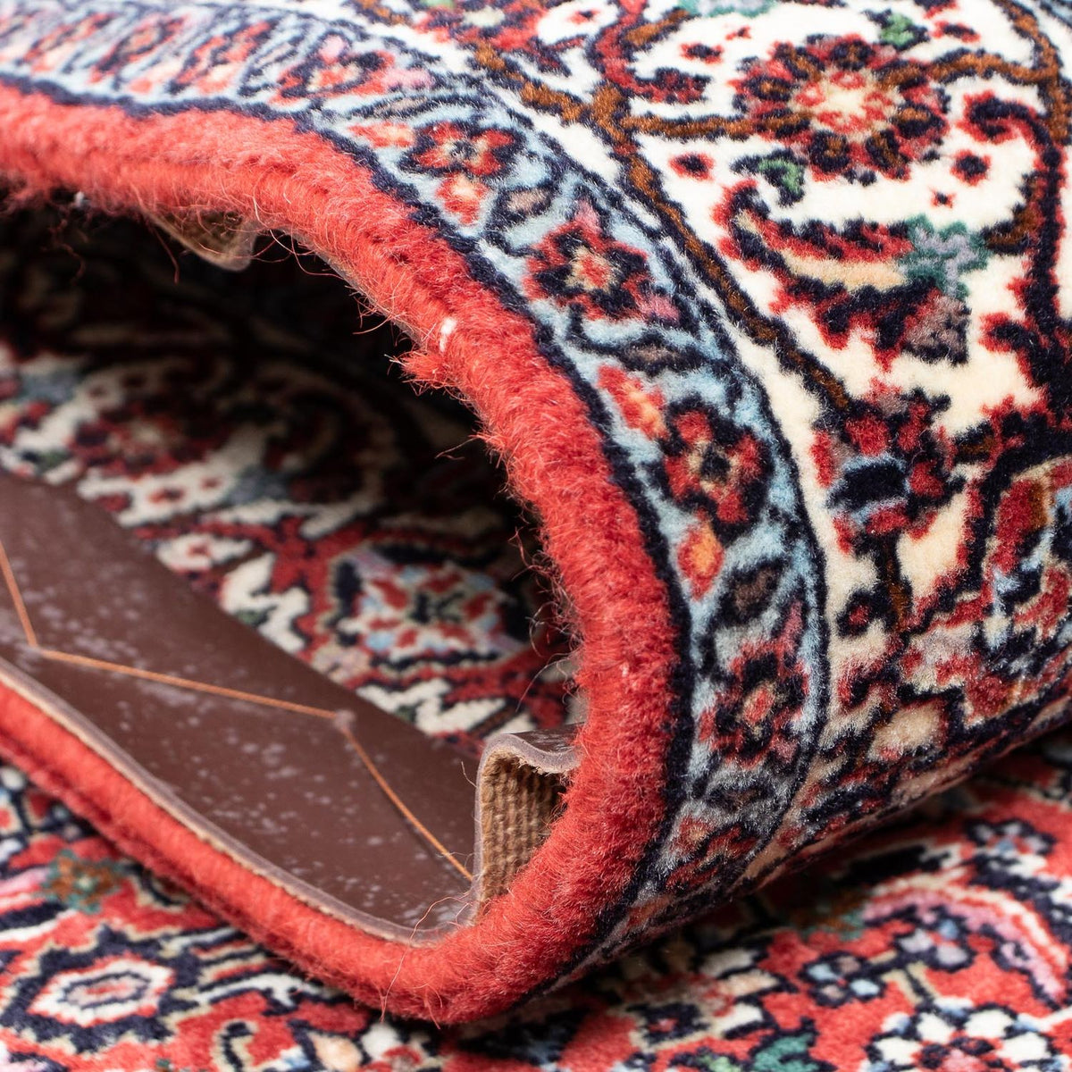 Loper Perzisch tapijt - Bijar - 385 x 84 cm - donkerrood