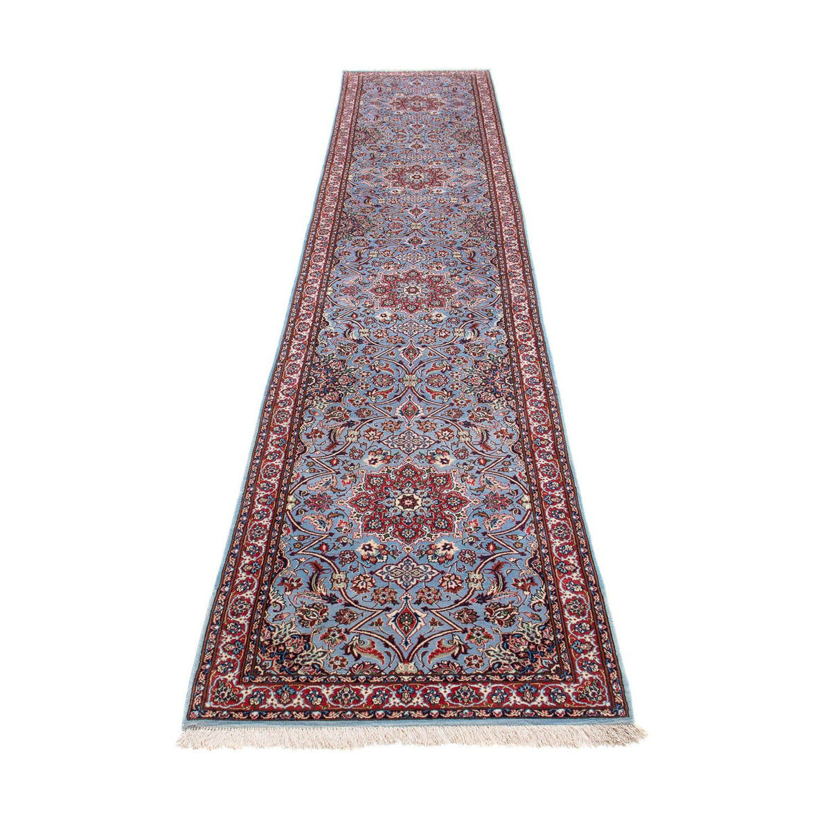 Loper Perzisch tapijt - Isfahan - Premium - 438 x 80 cm - paars