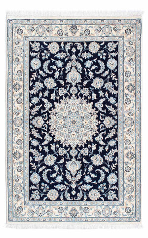 Perzisch tapijt - Nain - Koninklijk - 150 x 98 cm - donkerblauw