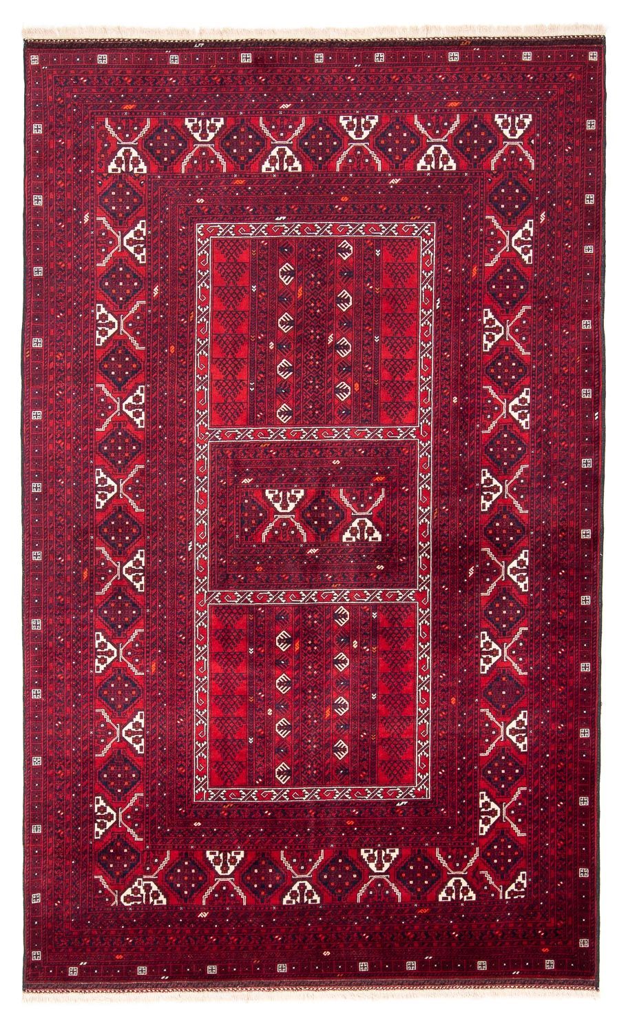 Turkaman tapijt - 249 x 160 cm - donkerrood
