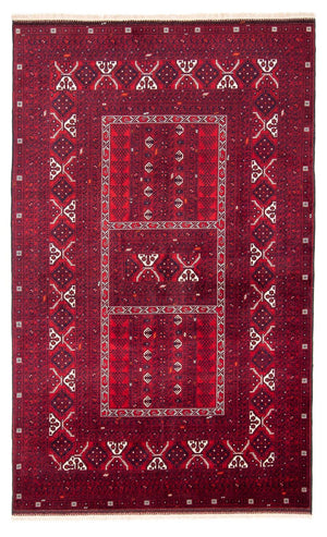 Turkaman tapijt - 249 x 160 cm - donkerrood