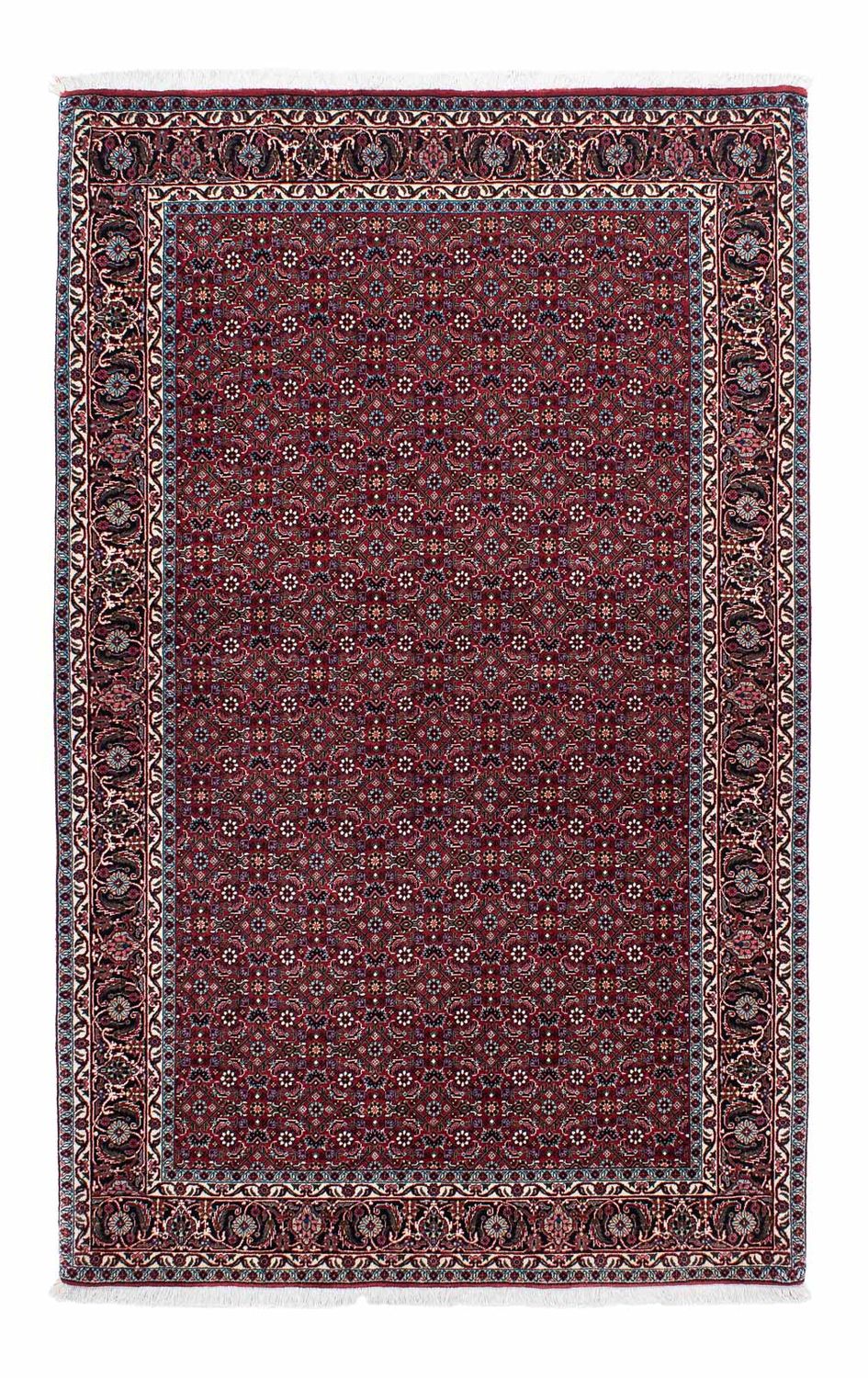 Perzisch tapijt - Bijar - 214 x 133 cm - donkerrood