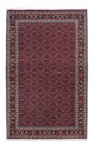 Perzisch tapijt - Bijar - 214 x 133 cm - donkerrood