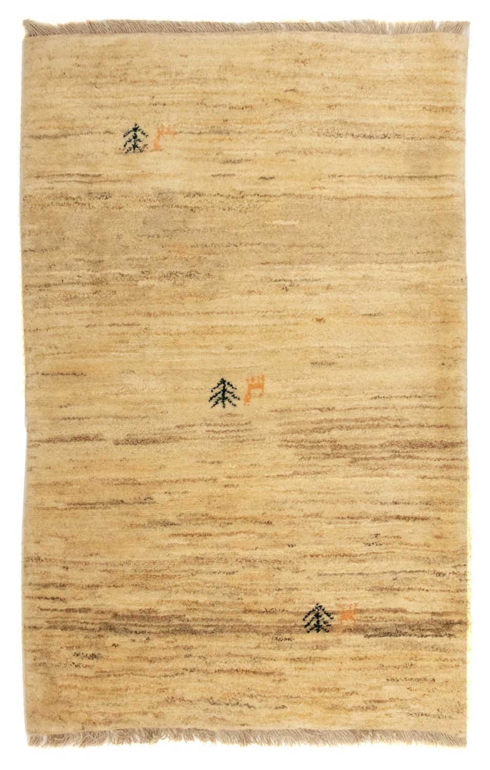 Gabbeh tapijt - Perzisch - 128 x 80 cm - lichtbruin