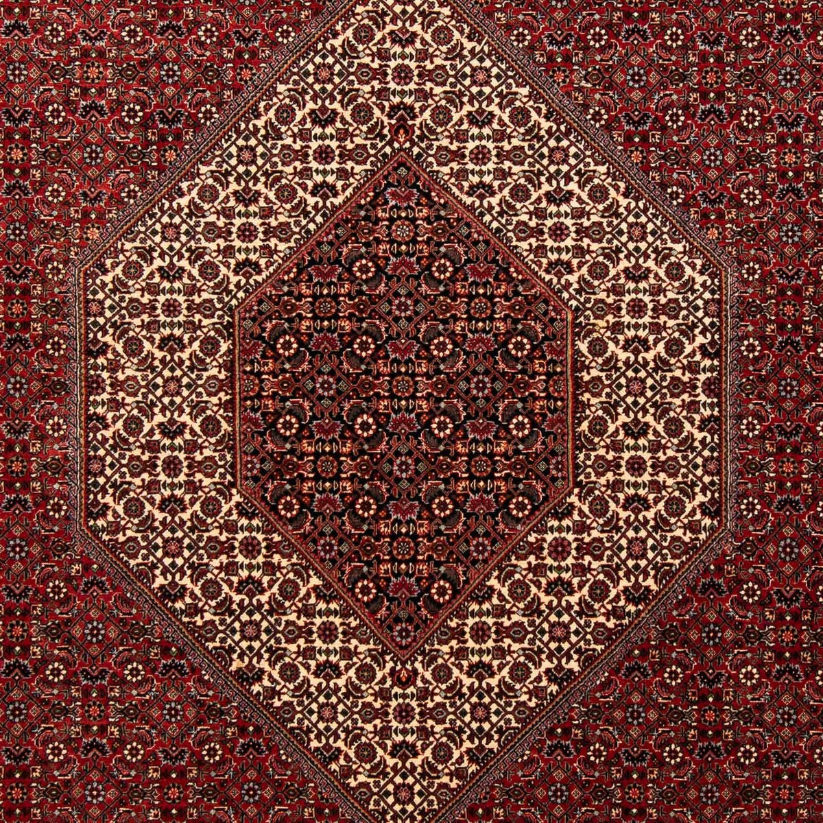 Perzisch tapijt - Bijar - 253 x 202 cm - donkerrood