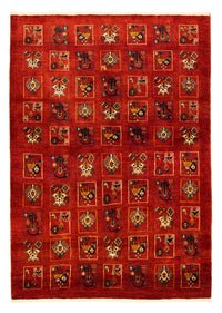 Gabbeh Tapijt - Kashkuli Perzisch - 214 x 145 cm - donkerrood