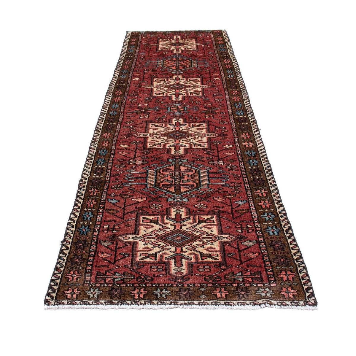 Loper Perzisch Tapijt - Nomadisch - 304 x 85 cm - donkerrood