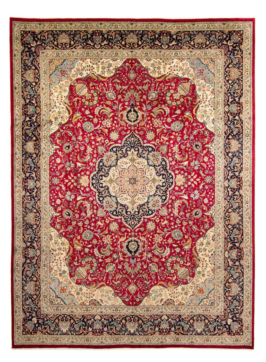 Perzisch tapijt - Tabriz - 395 x 305 cm - rood
