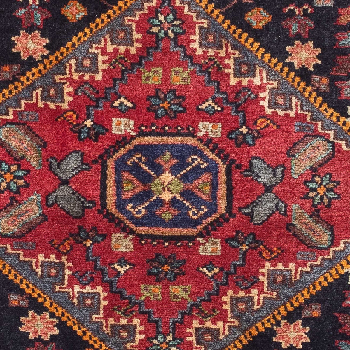 Perzisch Tapijt - Nomadisch - 134 x 88 cm - donkerblauw