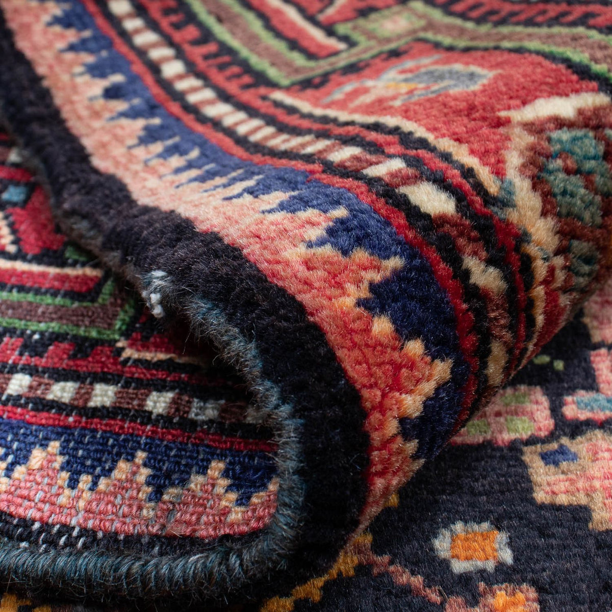 Perzisch Tapijt - Nomadisch - 134 x 88 cm - donkerblauw