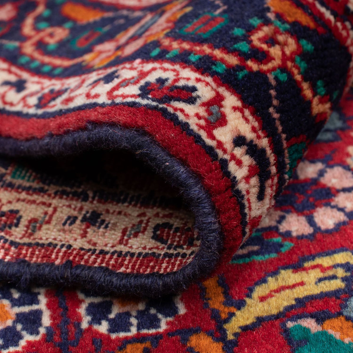 Perzisch Tapijt - Nomadisch - 128 x 88 cm - donkerrood