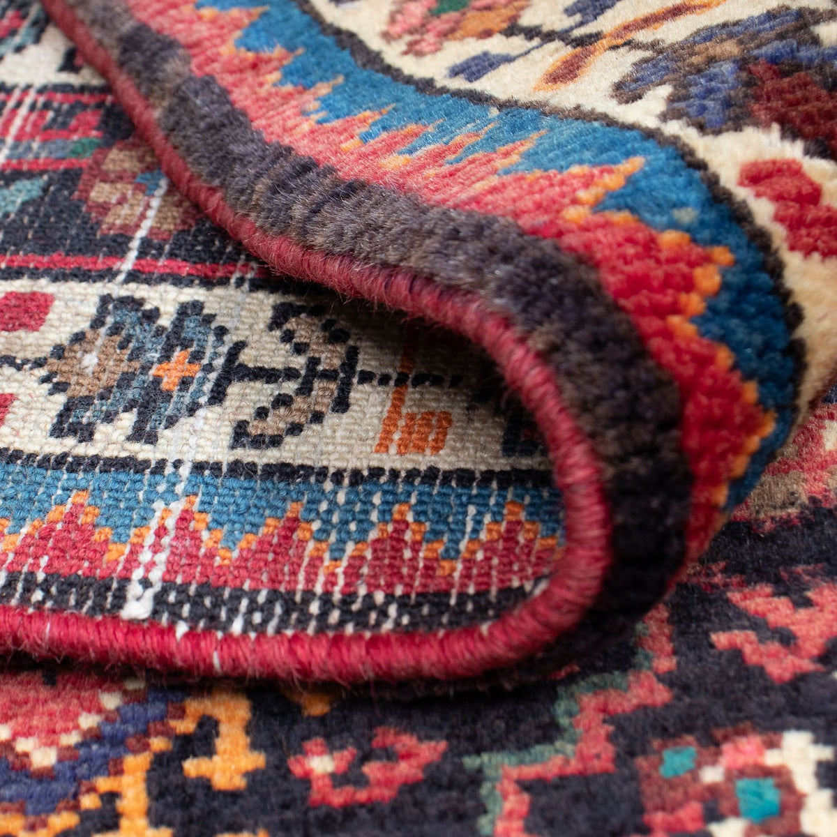 Perzisch Tapijt - Nomadisch - 138 x 88 cm - donkerrood