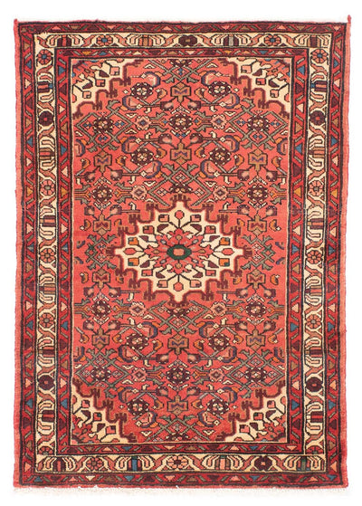 Hosseinabad Tapijt 110x150cm - Perzisch tapijt - licht rood