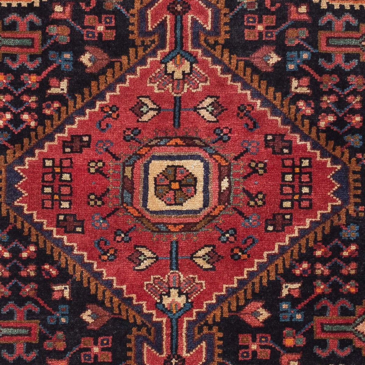 Perzisch Tapijt - Nomadisch - 127 x 95 cm - donkerblauw