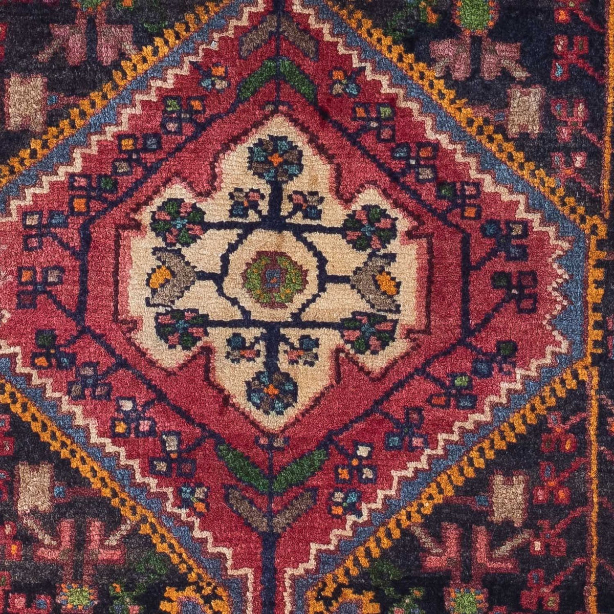 Perzisch Tapijt - Nomadisch - 136 x 85 cm - donkerblauw