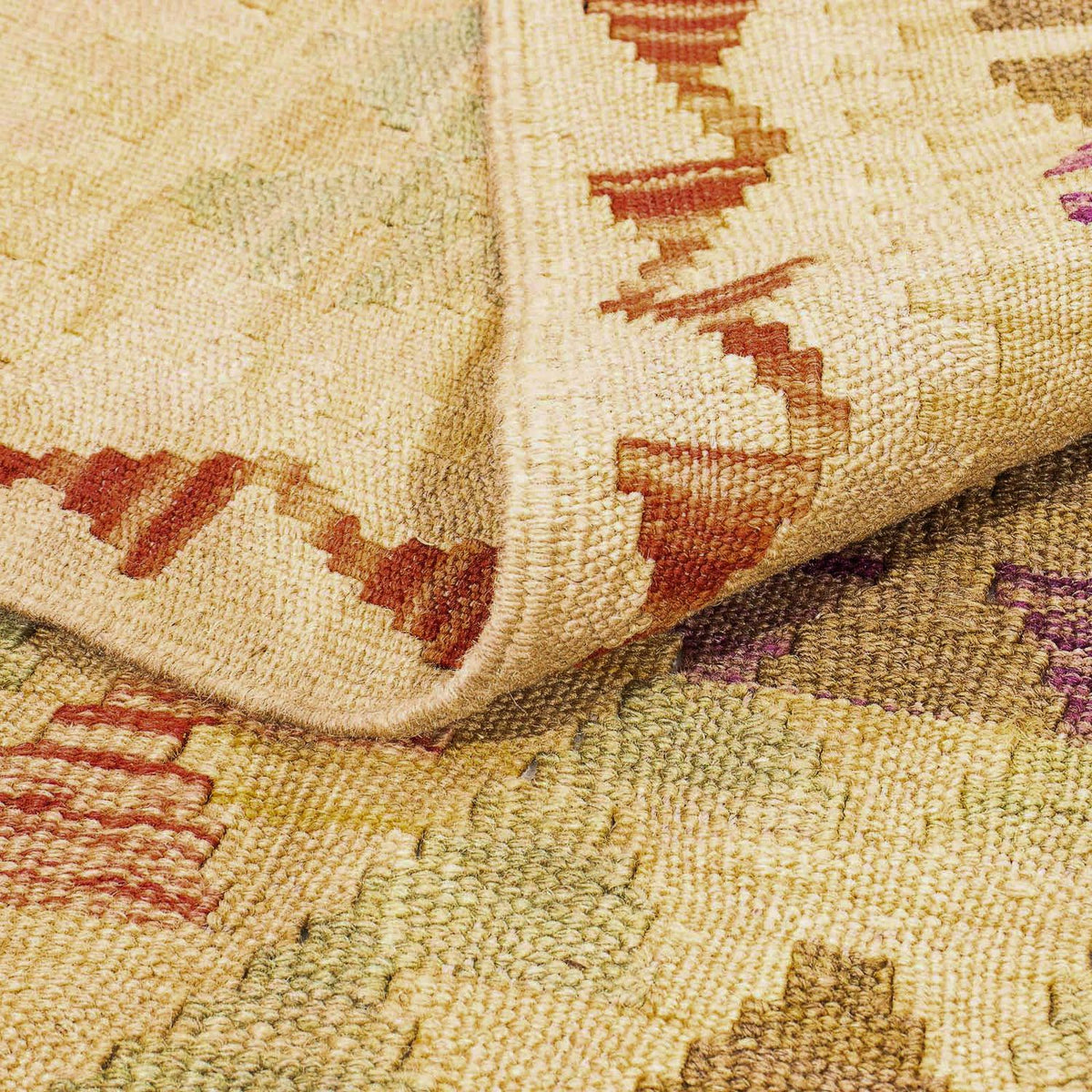 Kelim tapijt - Splash - 295 x 196 cm - lichtbruin