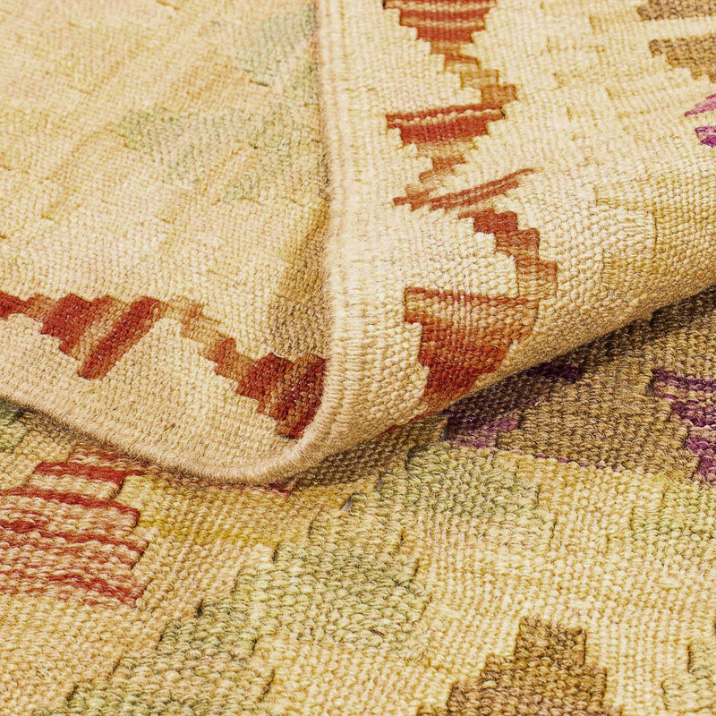 Kelim tapijt - Splash - 295 x 196 cm - lichtbruin