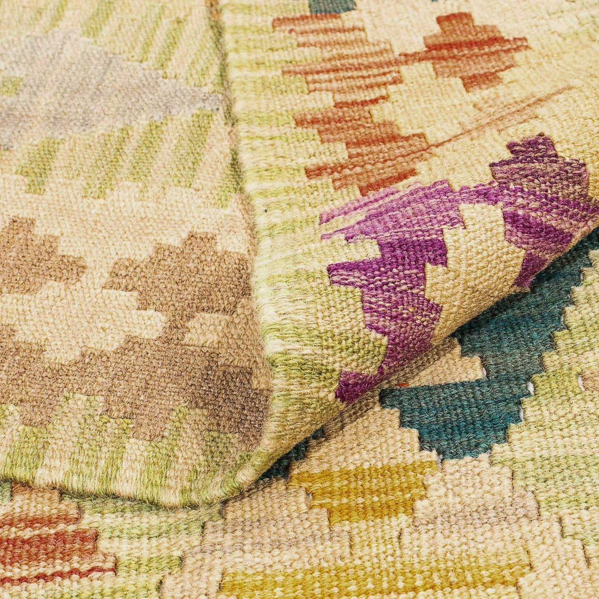 Kelim tapijt - Splash - 287 x 199 cm - beige