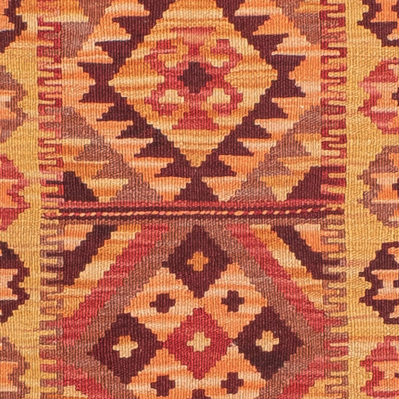 Loper Kelim tapijt - Splash - 299 x 73 cm - licht rood