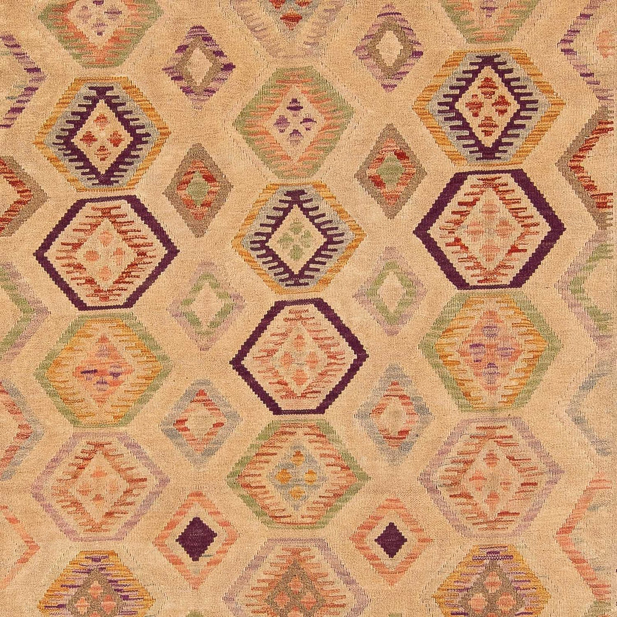 Kelim tapijt - Splash - 290 x 200 cm - lichtbruin