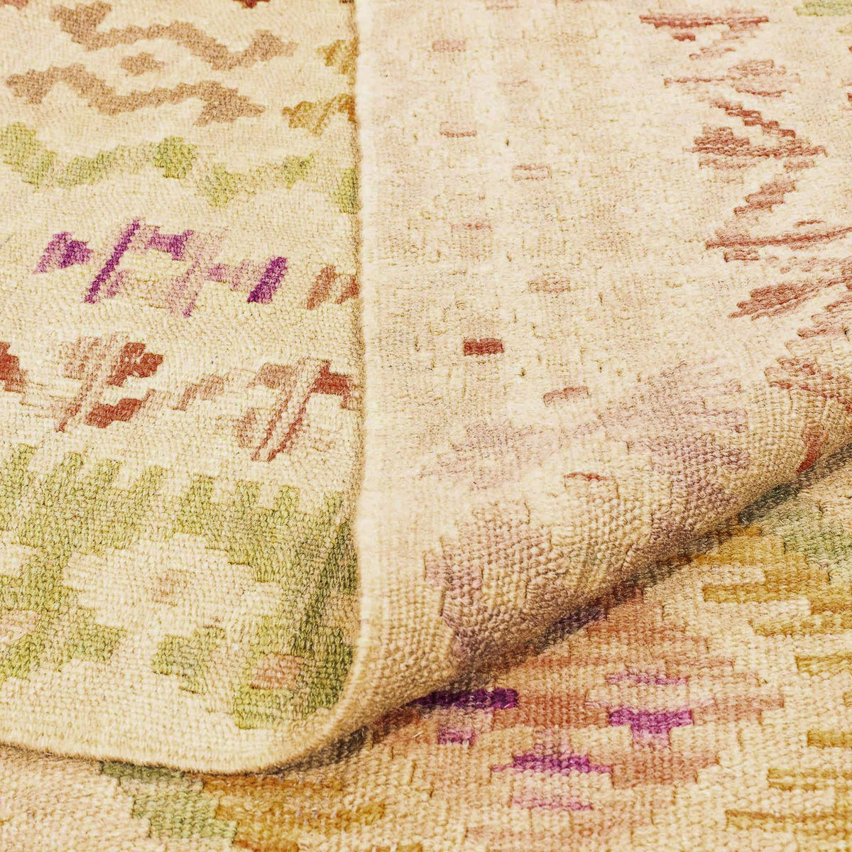 Kelim tapijt - Splash - 290 x 200 cm - lichtbruin