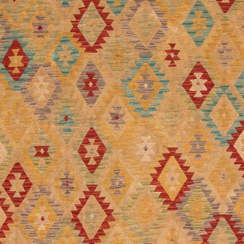 Kelim tapijt - Splash - 304 x 207 cm - bruin