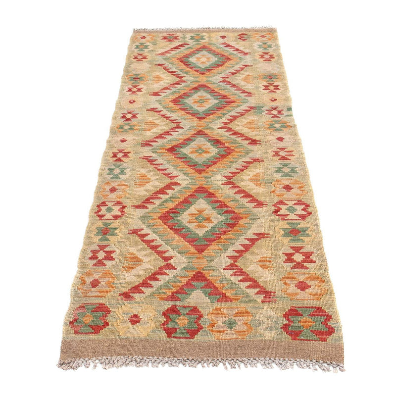 Loper Kelim tapijt - Splash - 194 x 63 cm - veelkleurig