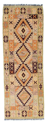 Loper Kelim tapijt - Oosters - 200 x 69 cm - beige