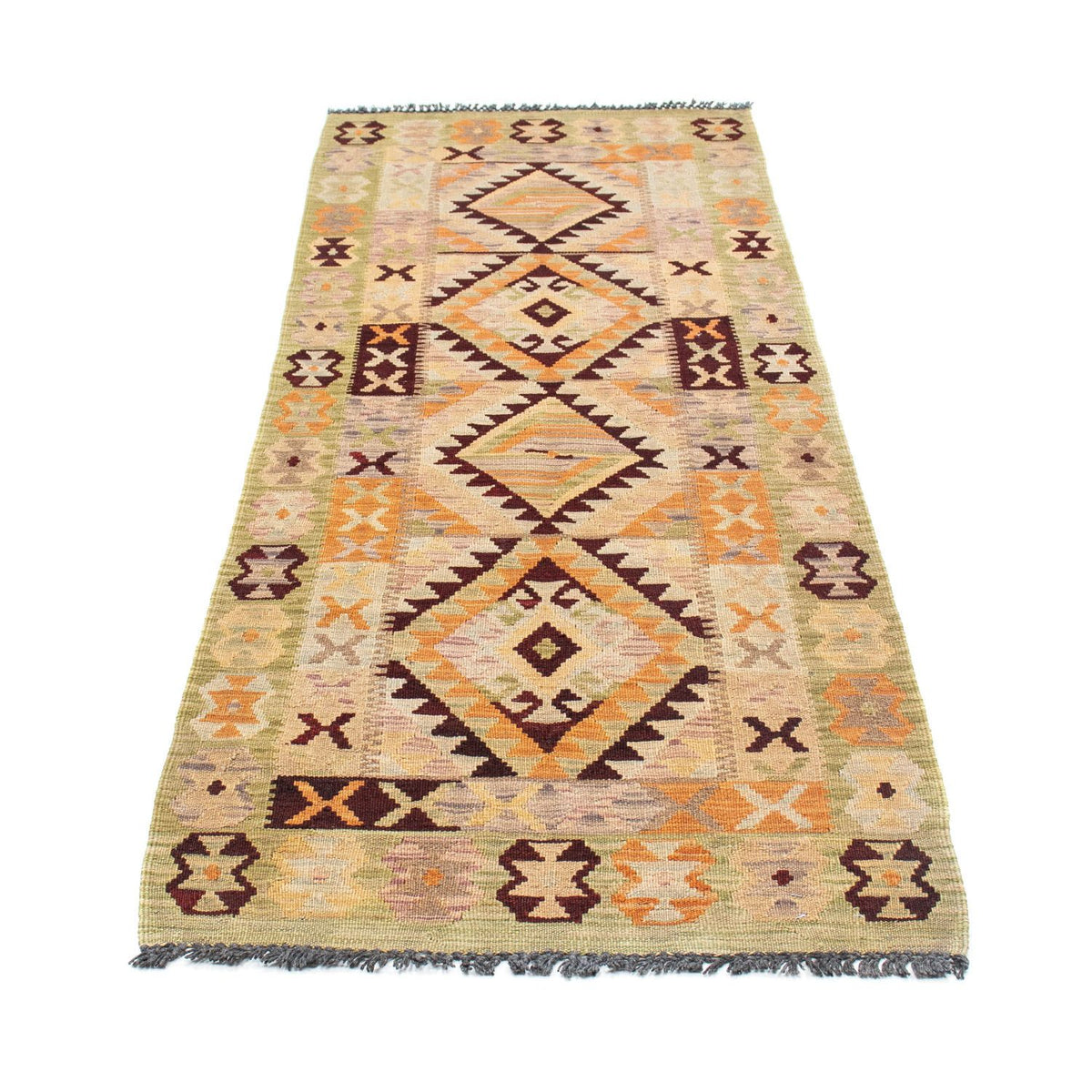 Loper Kelim tapijt - Oosters - 200 x 69 cm - beige