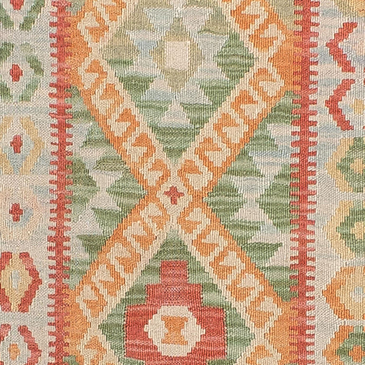 Loper Kelim tapijt - Splash - 287 x 83 cm - veelkleurig