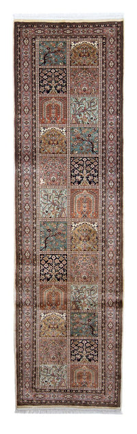 Loper Zijden tapijt - Kashmir Silk - 302 x 74 cm - veelkleurig